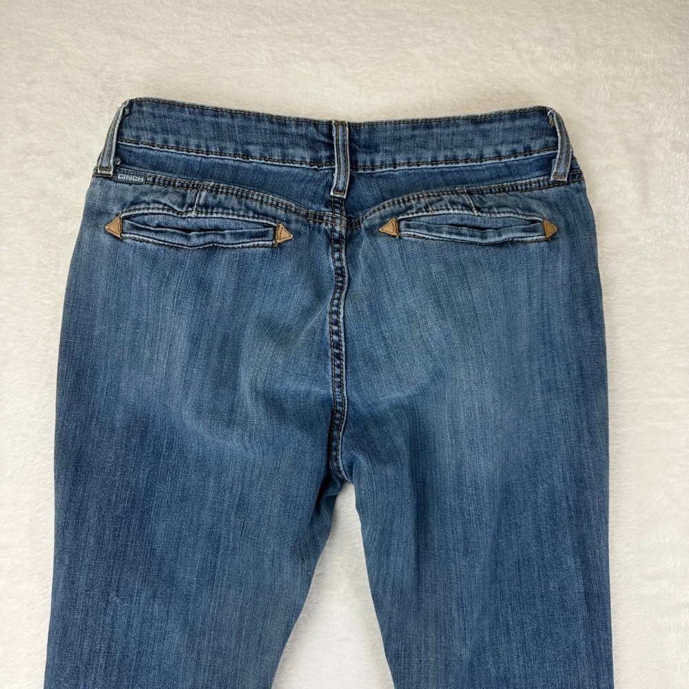 Cinch Jeans Womens Lynden Bootcut 9S Blue Medium‎ Wash Denim Cotton Stretch - Picture 4 of 9